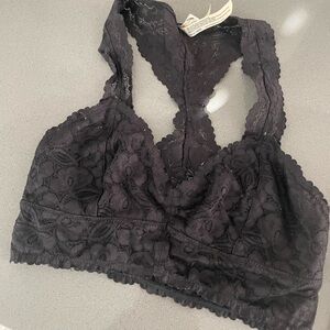 Free People Black Lace Bralette